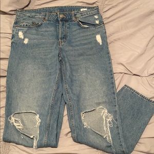 H&M ripped mom jeans